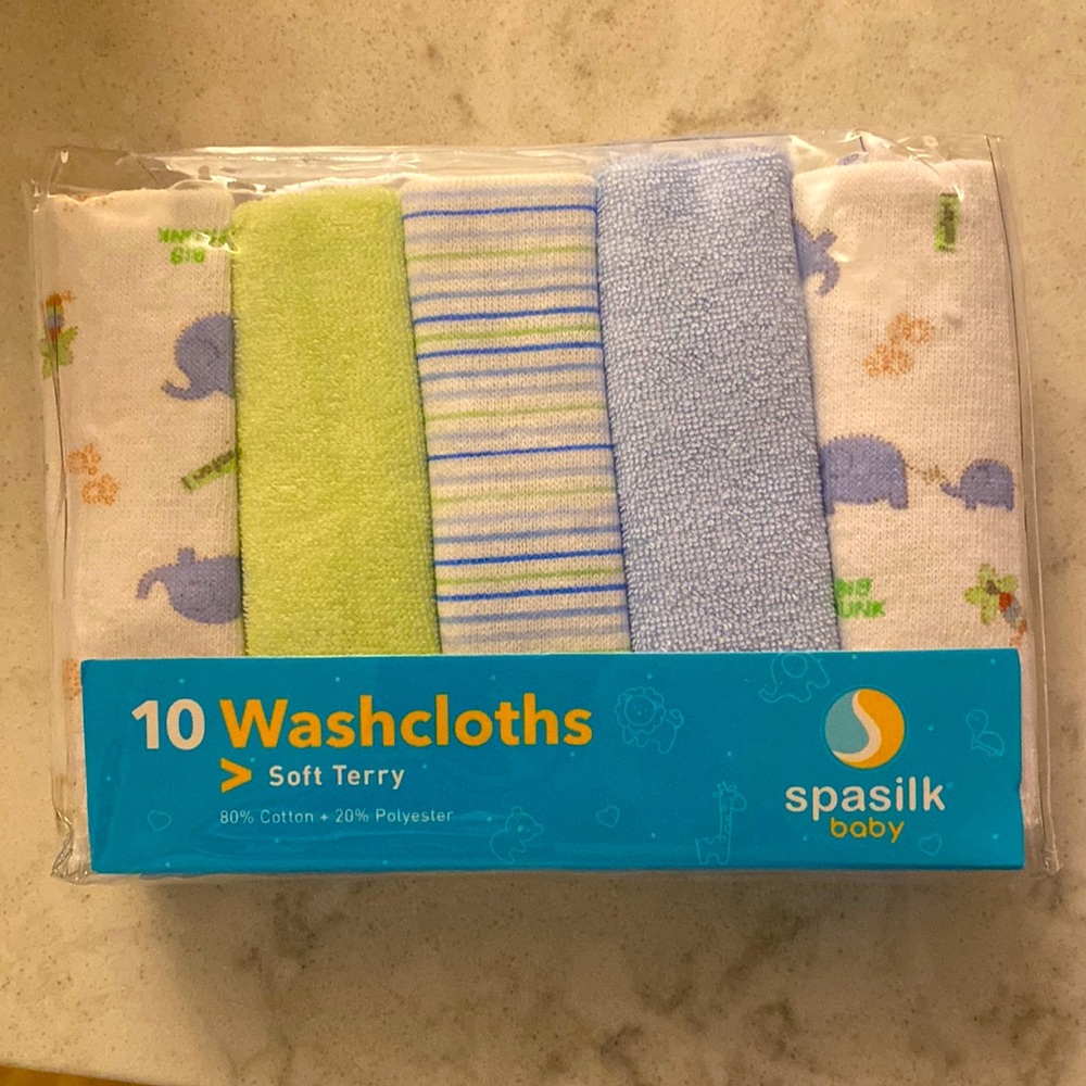10/pack baby washcloths